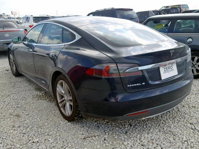 5YJSA1DNXDFP22522 - 2013 TESLA MODEL S BLUE photo 3