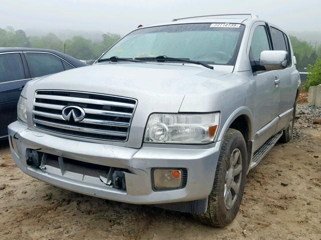 5N3AA08C77N801850 - 2007 INFINITI QX56 SILVER photo 2