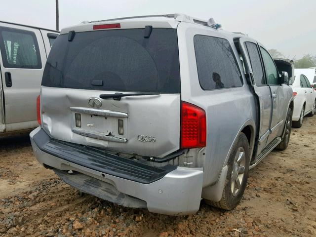 5N3AA08C77N801850 - 2007 INFINITI QX56 SILVER photo 4