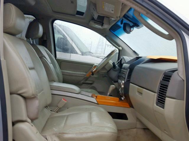 5N3AA08C77N801850 - 2007 INFINITI QX56 SILVER photo 5