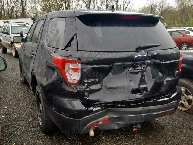 1FM5K8AR1HGD60355 - 2017 FORD EXPLORER P BLACK photo 3