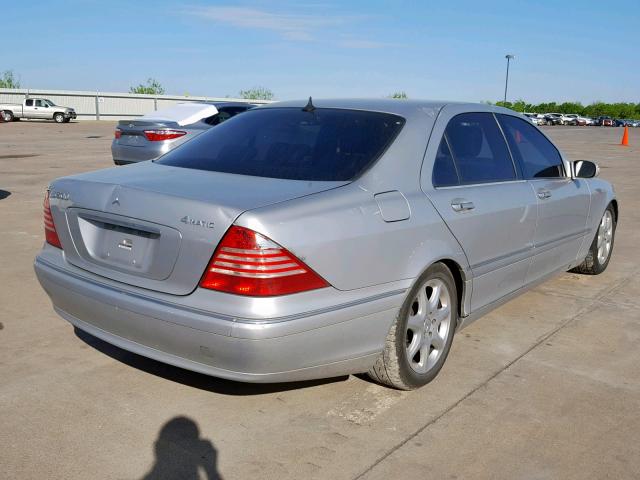 WDBNG84J05A442585 - 2005 MERCEDES-BENZ S 500 4MAT SILVER photo 4