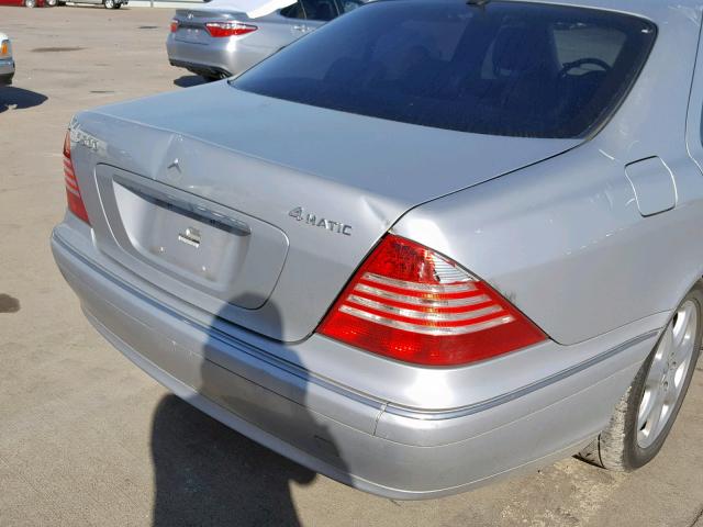 WDBNG84J05A442585 - 2005 MERCEDES-BENZ S 500 4MAT SILVER photo 9