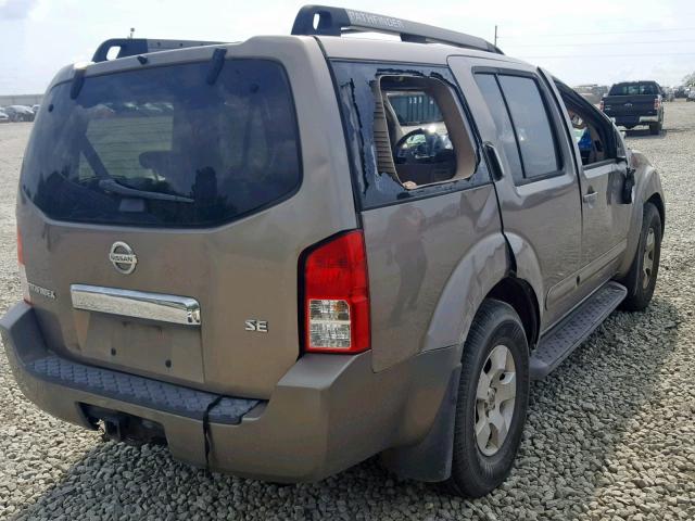 5N1AR18U35C709451 - 2005 NISSAN PATHFINDER GOLD photo 4