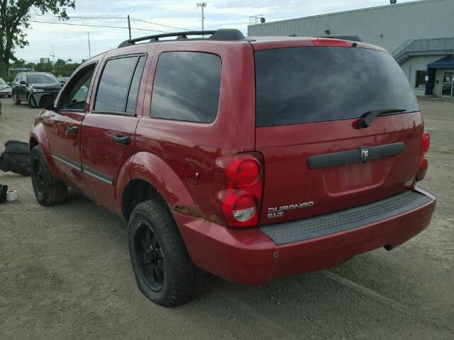 1D8HB48N68F119993 - 2008 DODGE DURANGO SL RED photo 3