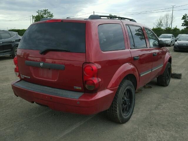 1D8HB48N68F119993 - 2008 DODGE DURANGO SL RED photo 4