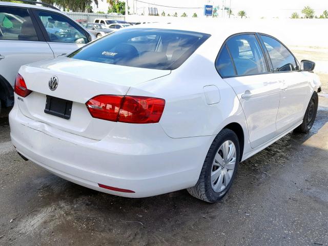 3VW2K7AJ1CM337570 - 2012 VOLKSWAGEN JETTA BASE WHITE photo 4