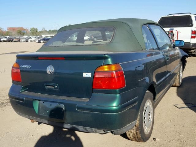 3VWCC21V31M805139 - 2001 VOLKSWAGEN CABRIO GLS GREEN photo 4