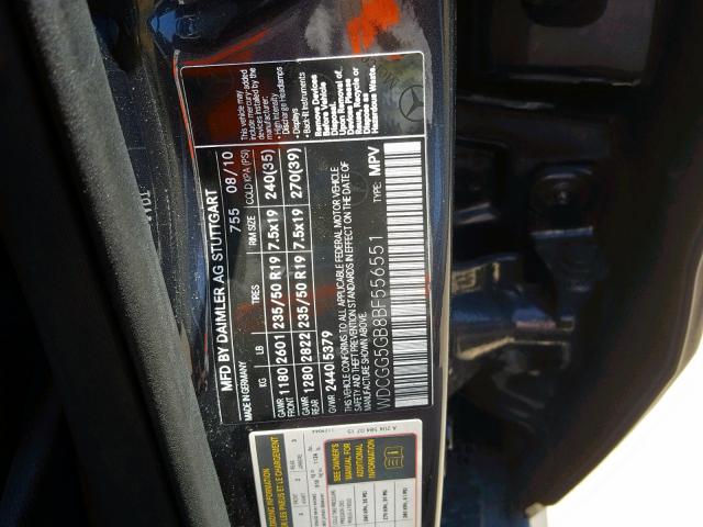 WDCGG5GB8BF556551 - 2011 MERCEDES-BENZ GLK 350 石墨色 照片 10