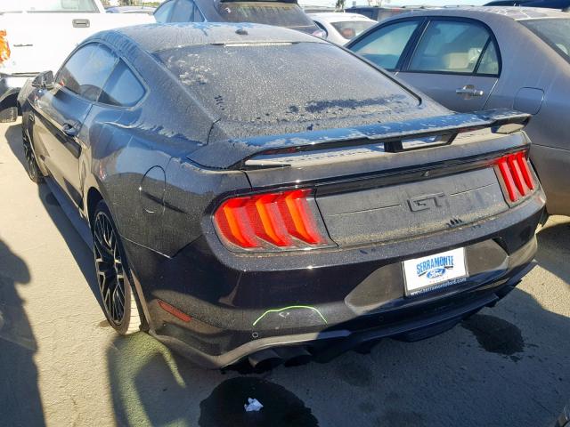 1FA6P8CF4J5123623 - 2018 FORD MUSTANG GT BLACK photo 3