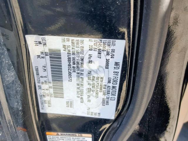 5LMEU88H85ZJ00572 - 2005 LINCOLN AVIATOR 黑色 照片 10