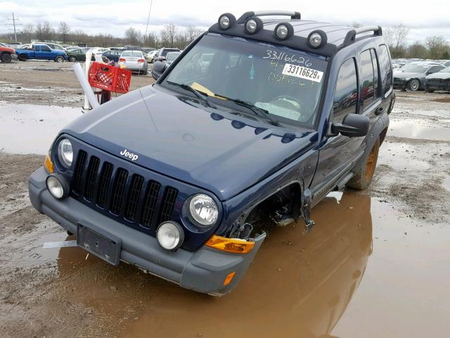 1J4GL38K66W219199 - 2006 JEEP LIBERTY RE BLUE photo 2