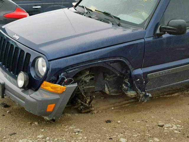 1J4GL38K66W219199 - 2006 JEEP LIBERTY RE BLUE photo 9