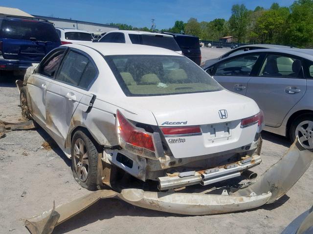 1HGCP2F43BA031384 - 2011 HONDA ACCORD LXP WHITE photo 3