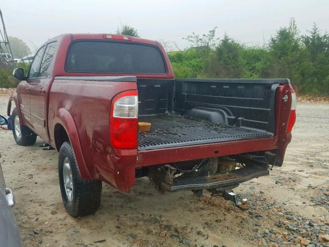 5TBET34126S540725 - 2006 TOYOTA TUNDRA DOU RED photo 3