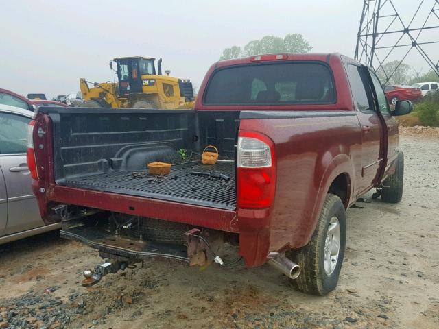 5TBET34126S540725 - 2006 TOYOTA TUNDRA DOU RED photo 4