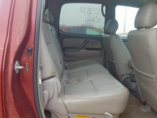 5TBET34126S540725 - 2006 TOYOTA TUNDRA DOU RED photo 6