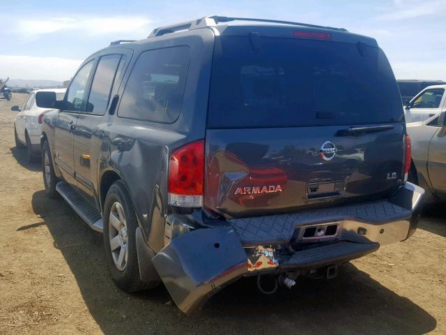 5N1AA08A35N720686 - 2005 NISSAN ARMADA SE GRAY photo 3