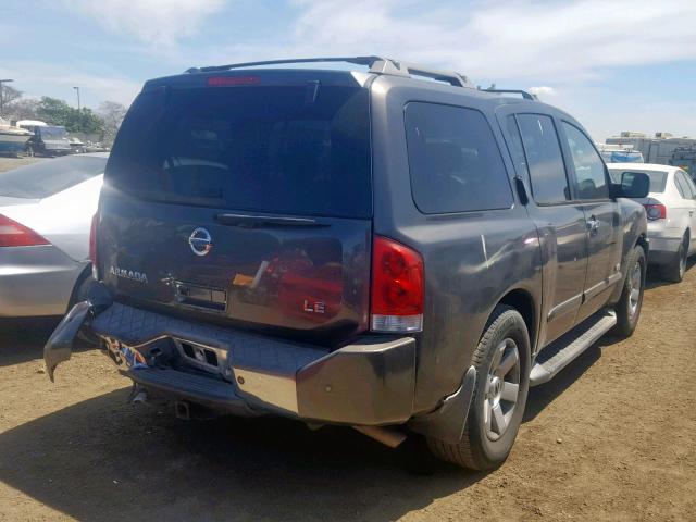 5N1AA08A35N720686 - 2005 NISSAN ARMADA SE GRAY photo 4