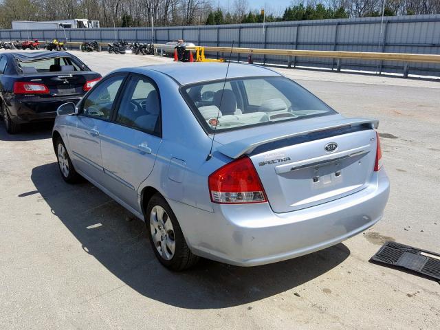 KNAFE121385499055 - 2008 KIA SPECTRA EX BLUE photo 3