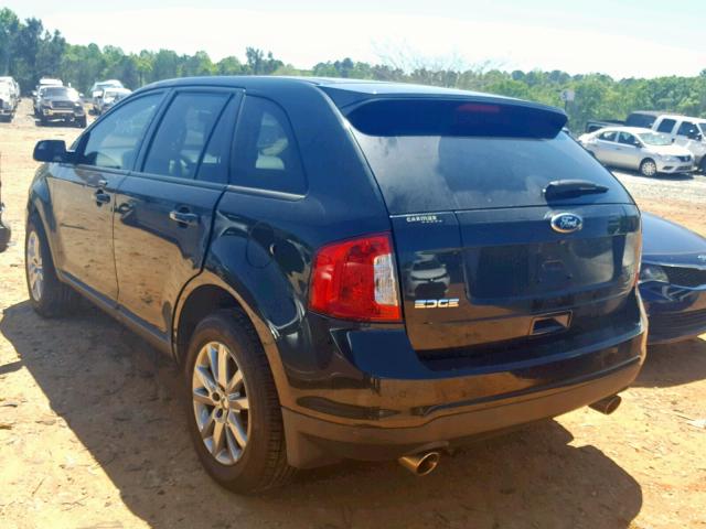 2FMDK3JC3DBB81178 - 2013 FORD EDGE SEL BLACK photo 3