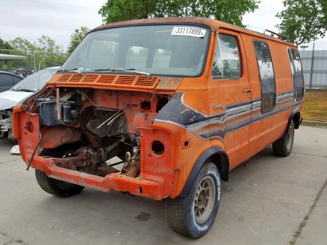 B21BF8X135410 - 1978 DODGE VAN ORANGE photo 2