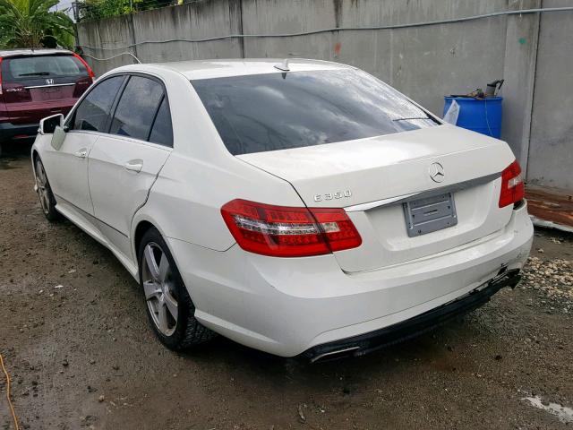 WDDHF5GB6AA125057 - 2010 MERCEDES-BENZ E 350 WHITE photo 3