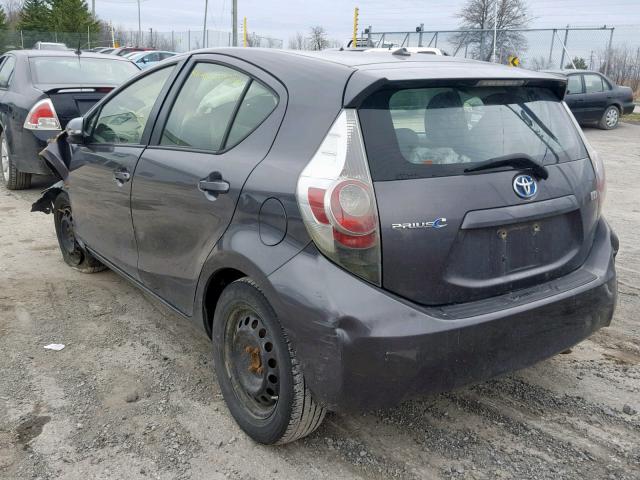 JTDKDTB35C1517041 - 2012 TOYOTA PRIUS C GRAY photo 3