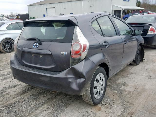 JTDKDTB35C1517041 - 2012 TOYOTA PRIUS C GRAY photo 4