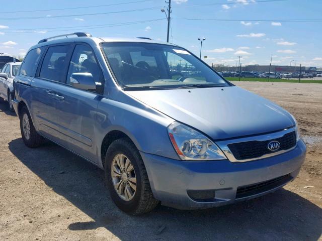 KNDMG4C71B6381564 - 2011 KIA SEDONA LX BLUE photo 1