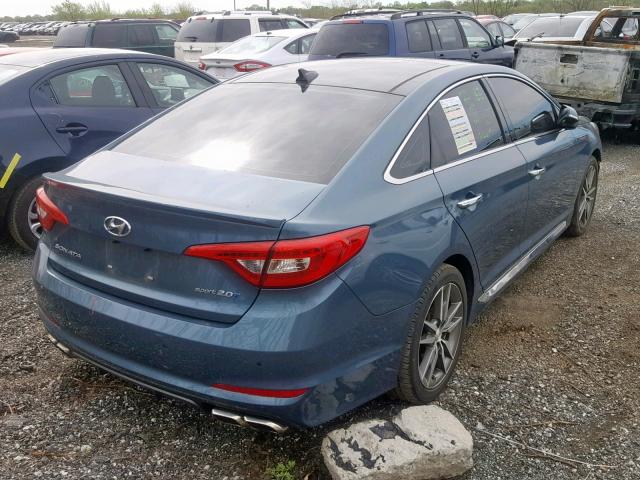 5NPE34AB1FH080103 - 2015 HYUNDAI SONATA SPO BLUE photo 1