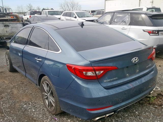 5NPE34AB1FH080103 - 2015 HYUNDAI SONATA SPO BLUE photo 2