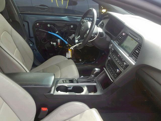 5NPE34AB1FH080103 - 2015 HYUNDAI SONATA SPO BLUE photo 5