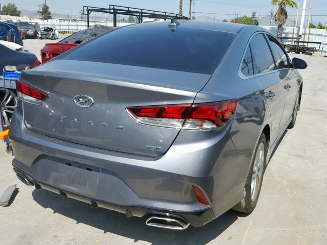 5NPE34AFXJH685863 - 2018 HYUNDAI SONATA SPO GRAY photo 4