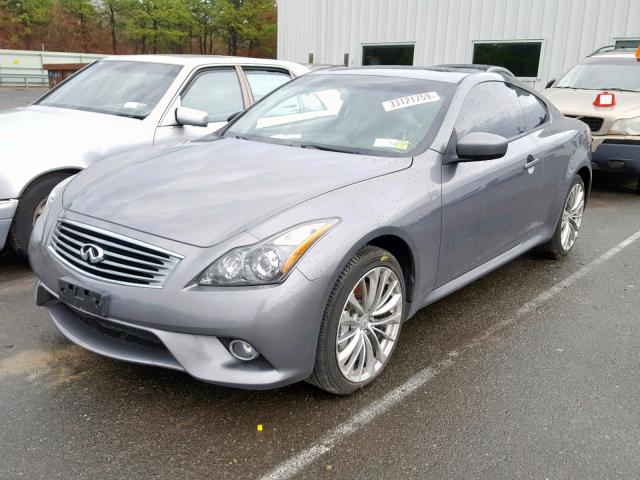 JN1CV6EL8DM950628 - 2013 INFINITI G37 GRAY photo 2