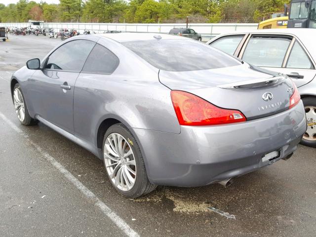 JN1CV6EL8DM950628 - 2013 INFINITI G37 GRAY photo 3