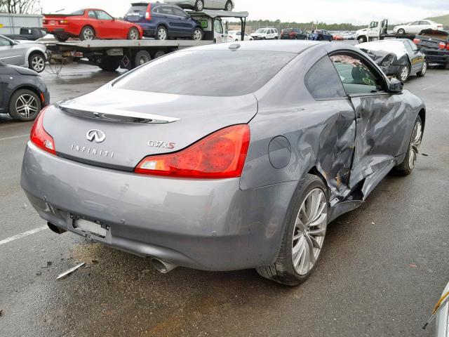 JN1CV6EL8DM950628 - 2013 INFINITI G37 GRAY photo 4