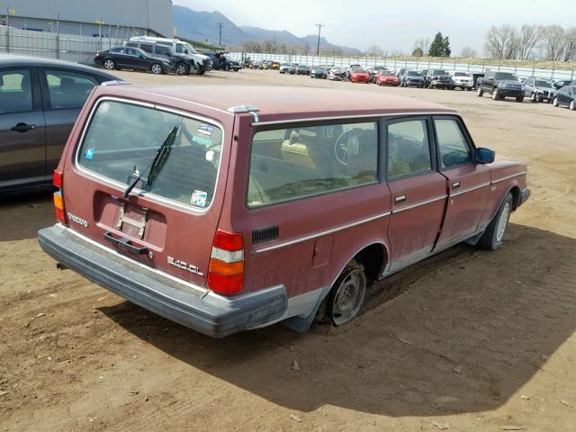 YV1AX8854K1814626 - 1989 VOLVO 245 DL MAROON photo 4