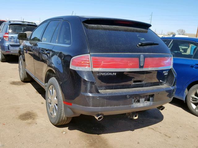 2LMDU88C47BJ18886 - 2007 LINCOLN MKX BLACK photo 3