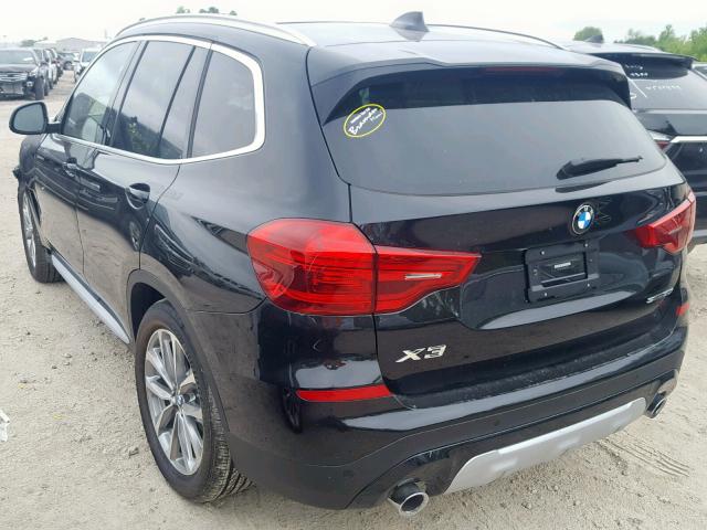 5UXTR7C51KLF29270 - 2019 BMW X3 SDRIVE3 BLACK photo 3