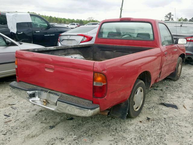 4TANL42N8XZ533583 - 1999 TOYOTA TACOMA RED photo 4