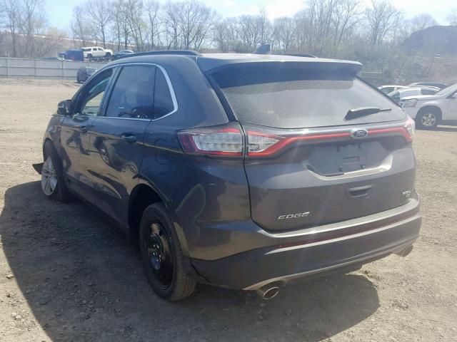 2FMPK4J88HBB24799 - 2017 FORD EDGE SEL CHARCOAL photo 3