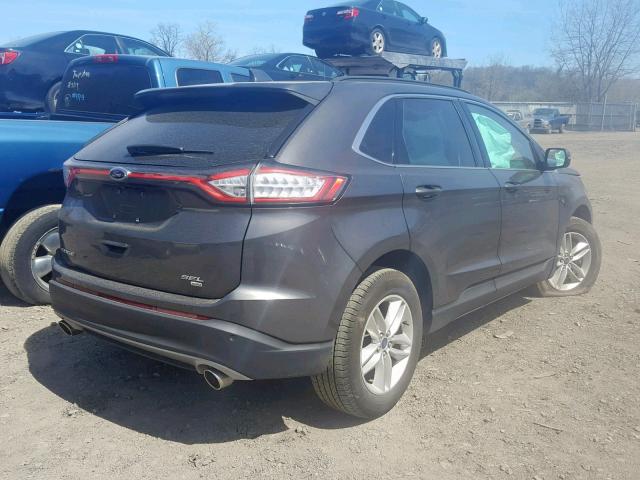 2FMPK4J88HBB24799 - 2017 FORD EDGE SEL CHARCOAL photo 4