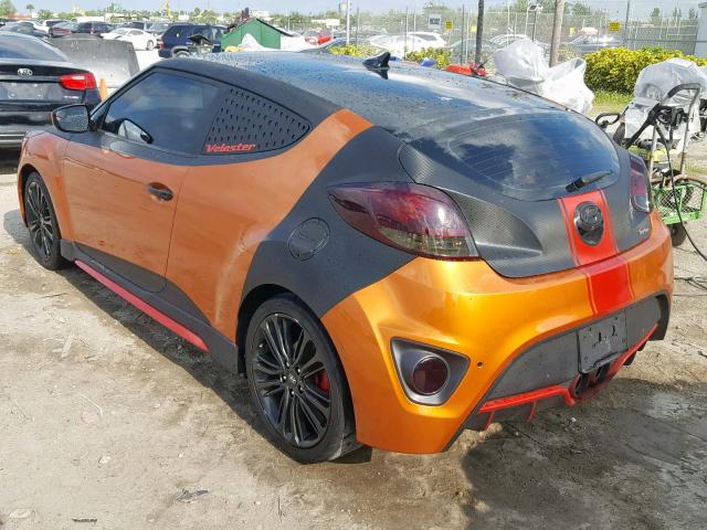 KMHTC6AE8GU252465 - 2016 HYUNDAI VELOSTER T ORANGE photo 3