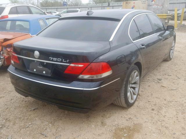 WBAHN83567DT67320 - 2007 BMW 750 BLACK photo 4