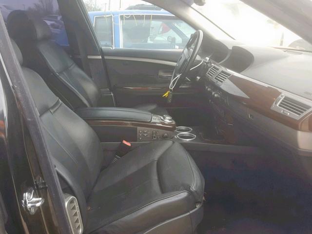 WBAHN83567DT67320 - 2007 BMW 750 BLACK photo 5