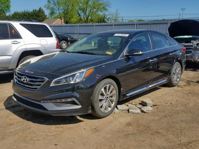 5NPE34AF2HH504197 - 2017 HYUNDAI SONATA SPO BLACK photo 2