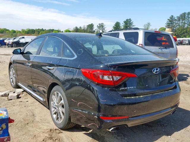 5NPE34AF2HH504197 - 2017 HYUNDAI SONATA SPO BLACK photo 3