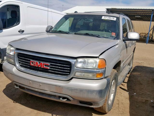 1GKEK13T14J214995 - 2004 GMC YUKON SILVER photo 2