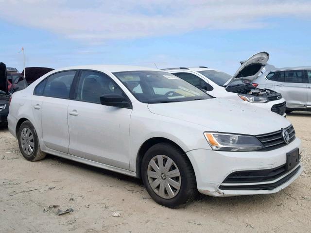 3VW1K7AJ9FM292863 - 2015 VOLKSWAGEN JETTA BASE WHITE photo 1